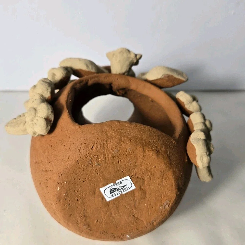 7 Inch Mini Tabletop Terracotta Chimney Mexican Art Handmade